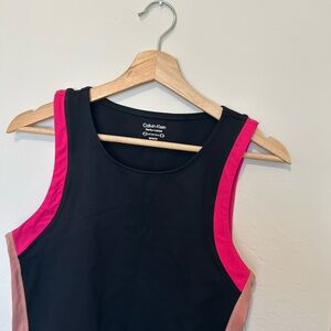 Calvin Klein Black and Pink Tank Top